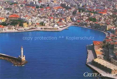 AK / Ansichtskarte  Chania_Insel_Kreta_Greece Fliegeraufnahme Hafeneinfahrt