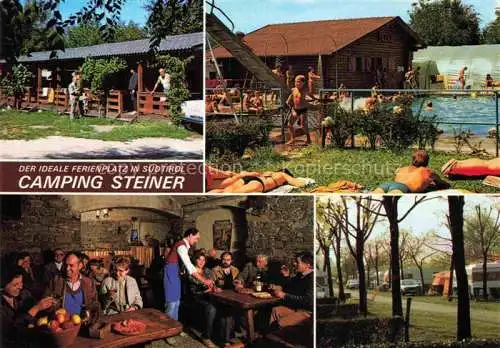 AK / Ansichtskarte  Leifers_Laives_Bozen_Suedtirol_IT Camping Steiner Schwimmbad Gaststube