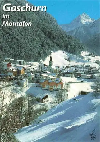 AK / Ansichtskarte  Gaschurn_Vorarlberg Winterpanorama mit Valluela Montafon