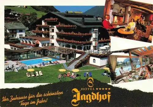 AK / Ansichtskarte  Neustift__Stubaital_Tirol_AT Hotel Restaurant Jagdhof Swimming Pool Kaminzimmer