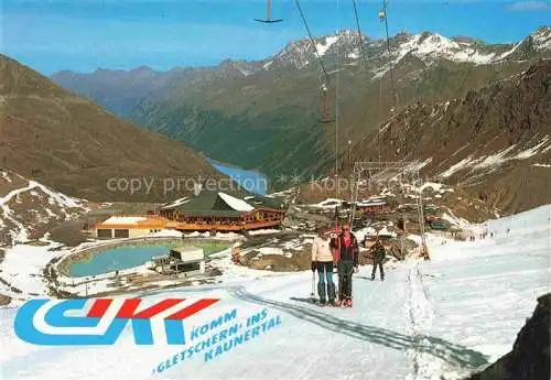 AK / Ansichtskarte  Kaunertal_Tirol_AT Bergrestaurant Weisseeferner Sommer-Schilauf Panorama