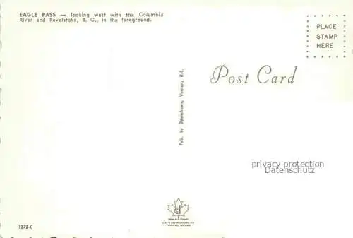 AK / Ansichtskarte  Eagle_Pass_Texas_USA looking west with the Columbia River and Revelstoke in the foreground