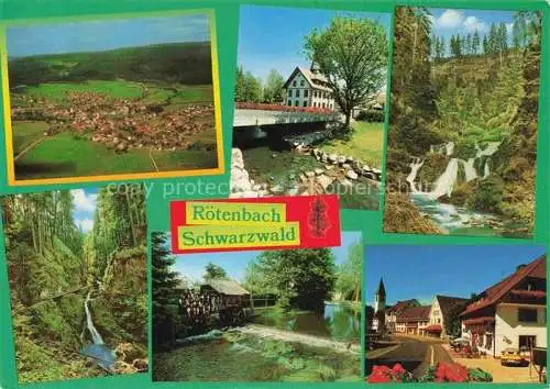 AK / Ansichtskarte  Roetenbach_Baden_Schwarzwald Fliegeraufnahme Schlucht Teilansichten Ortspartie