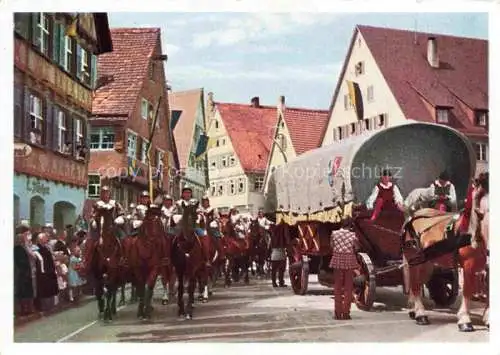 AK / Ansichtskarte  Biberach__Riss Biberacher Schuetzenfest Reiterparade Bierwagen