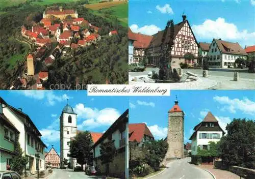 AK / Ansichtskarte  Waldenburg_Wuerttemberg Fliegeraufnahme Marktplatz Kirche Stadtturm