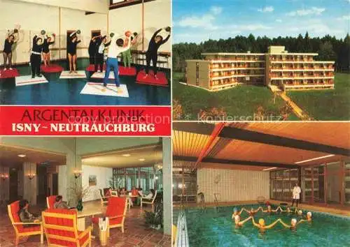 AK / Ansichtskarte  Neutrauchburg_Isny Argentalklinik Gymnastikraum Foyer Hallenbad