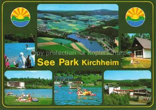 AK / Ansichtskarte  Kirchheim_Hessen Seepark Kirchheim Fliegeraufnahme Teilansichten