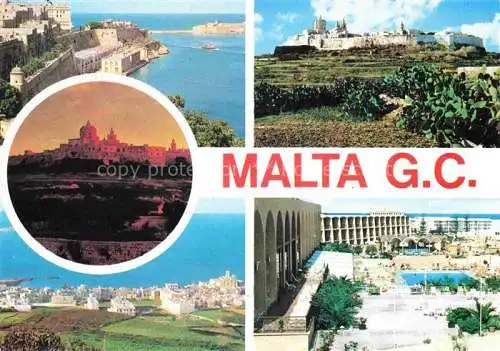 AK / Ansichtskarte  Malta__Insel Grand Harbour Mdina St Pauls Bay Malta Hilton