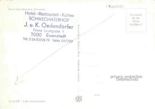 AK / Ansichtskarte  Eisenstadt_Burgenland_AT Hotel Schwechaterhof