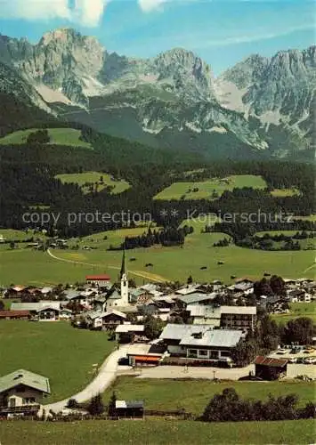 AK / Ansichtskarte  Ellmau_Elmau_Tirol_AT Fliegeraufnahme mit Wildem Kaiser