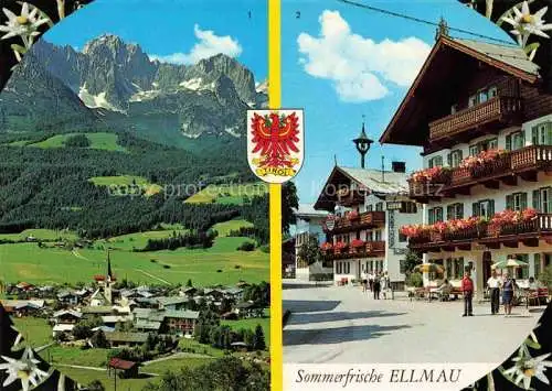 AK / Ansichtskarte  Ellmau_Elmau_Tirol_AT mit Wildem Kaiser Dorfpartie