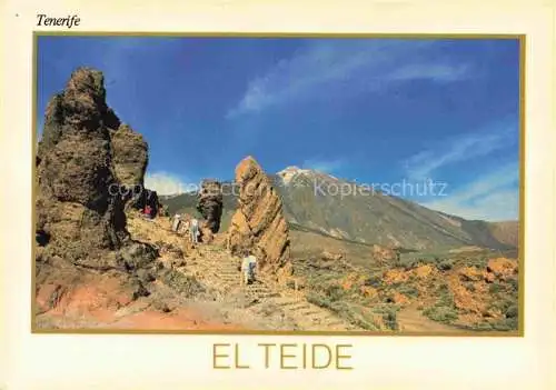 AK / Ansichtskarte  El_Teide_Tenerife_Islas_Canarias_Spanien_ES y Roque Cinchado