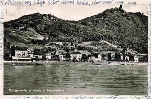 AK / Ansichtskarte  Koenigswinter_Rhein mit Drachenfels