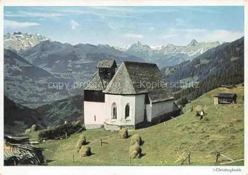 AK / Ansichtskarte  Vorarlberg_AT Christberg mit der Rhaetikongruppe und Kapelle