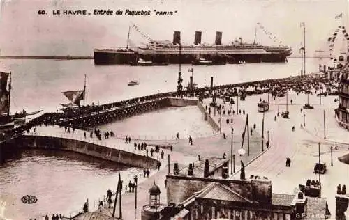 AK / Ansichtskarte  Foto_ELD_Nr. 60 Le Havre Entree du Paquebot PARIS 