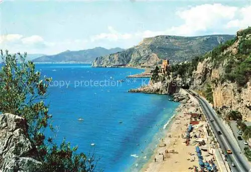 AK / Ansichtskarte  FINALE_LIGURE_IT Panorama Riviera delle Palme Spiaggia di levante e Castelletto