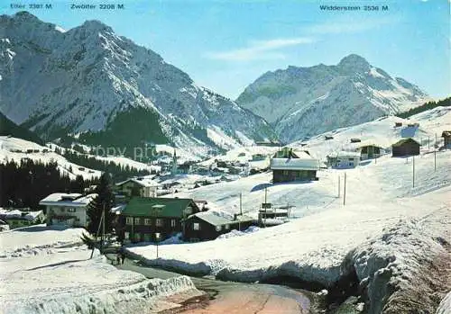 AK / Ansichtskarte  Hirschegg_Kleinwalsertal_Vorarlberg_AT Winterpanorama Blick gegen Elfer Zwoelfer und Widderstein