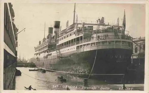 AK / Ansichtskarte  Dampfer_Oceanliner Genova Piroscafo Duilio 