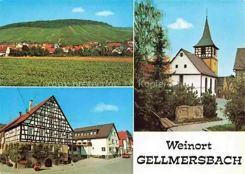 AK / Ansichtskarte  Gellmersbach Panorama Weinort Fachwerhaus Ortszentrum Blick zur Kirche