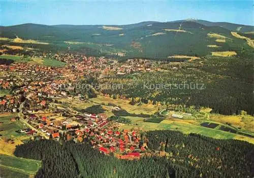 AK / Ansichtskarte  Braunlage Panorama Blick zum Wurmberg und Brocken im Hintergrund