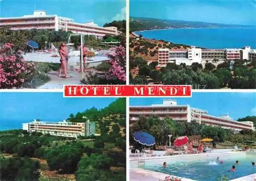 AK / Ansichtskarte  Halkidiki_Chalkidiki_Greece Hotel Mendi Swimming Pool Kuestenpanorama