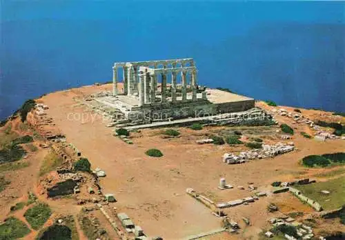 AK / Ansichtskarte  Sounion_Greece Poseidontempel aus der Vogelperspektive Ruinen Antike Staette