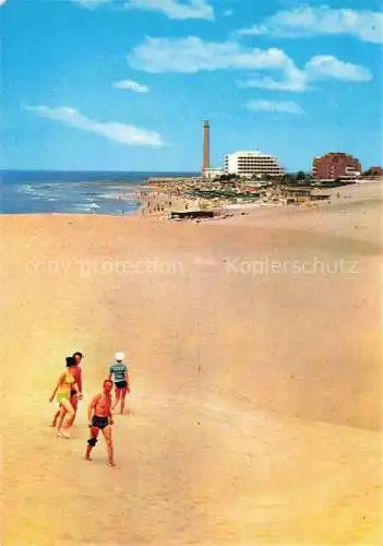 AK / Ansichtskarte  Maspalomas_Gran_Canaria_ES Wuestenlandschaft Strand Hotels Leuchtturm