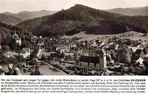 AK / Ansichtskarte  Sulzburg_Baden_Freiburg Panorama Markgraefler Land