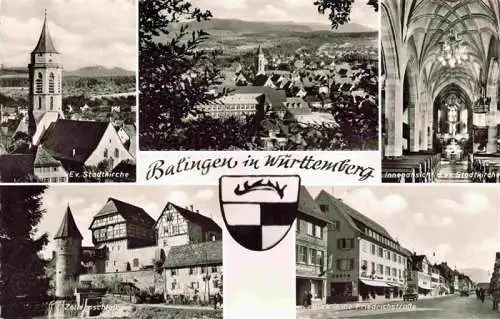 AK / Ansichtskarte  Balingen Stadtkirche Innenansicht Stadtpanorama Zollernschloss Friedrichstrasse