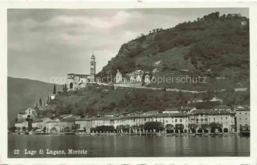 AK / Ansichtskarte  Morcote_Lago_di_Lugano_TI Ansicht vom See aus