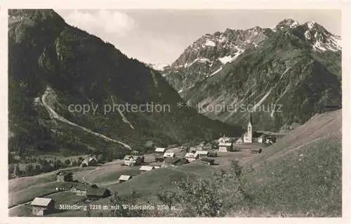 AK / Ansichtskarte  Mittelberg_Oy_Allgaeu Panorama Blick gegen Widderstein