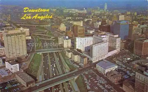 AK / Ansichtskarte  LOS_ANGELES_California_USA Aerial view of downtown and the Harbor Freeway