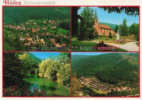 AK / Ansichtskarte  Hoefen__Enz Panorama Erholungsort Schwarzwald Blick zur Kirche