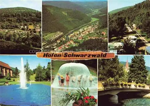 AK / Ansichtskarte  Hoefen__Enz Panorama Luftkurort im Schwarzwald Luftbild Freibad Campingplatz