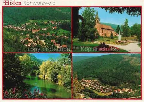 AK / Ansichtskarte  Hoefen__Enz Panorama Luftkurort im Schwarzwald Blick zur Kirche