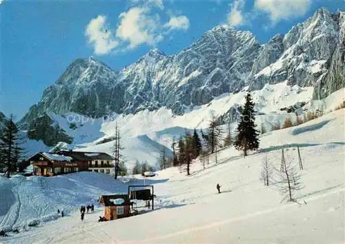 AK / Ansichtskarte  Tuerlwandhuette_1700m_Ramsau_Steiermark_AT mit Skilift Torstein Mitterspitze und Hoher Dachstein