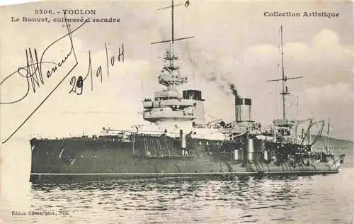 AK / Ansichtskarte  Marine__Warships Toulon Le Bouvet 