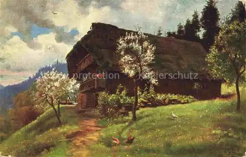 AK / Ansichtskarte  Hoffmann__Heinrich_Kuenstlerkarte_Sueddeutschland_Alsace Fruehling im Schwarzwald