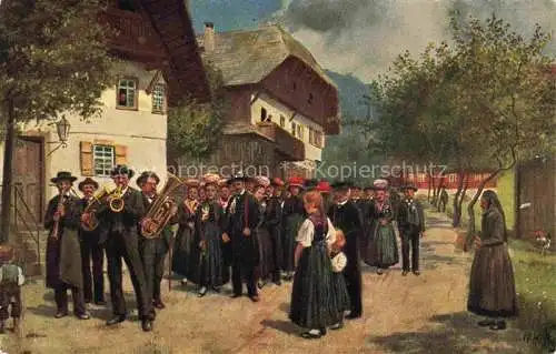 AK / Ansichtskarte  Hoffmann__Heinrich_Kuenstlerkarte_Sueddeutschland_Alsace Bauernhochzeit