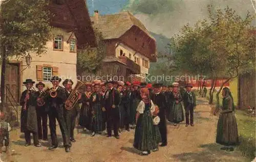 AK / Ansichtskarte  Hoffmann__Heinrich_Kuenstlerkarte_Sueddeutschland_Alsace Bauernhochzeit