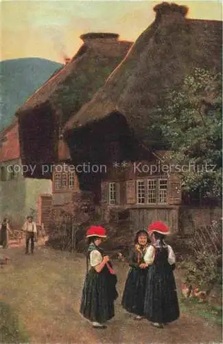 AK / Ansichtskarte  Hoffmann__Heinrich_Kuenstlerkarte_Sueddeutschland_Alsace Dorfstrasse in Butach