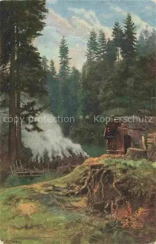 AK / Ansichtskarte  Hoffmann__Heinrich_Kuenstlerkarte_Sueddeutschland_Alsace Roebler im Schwarzwald