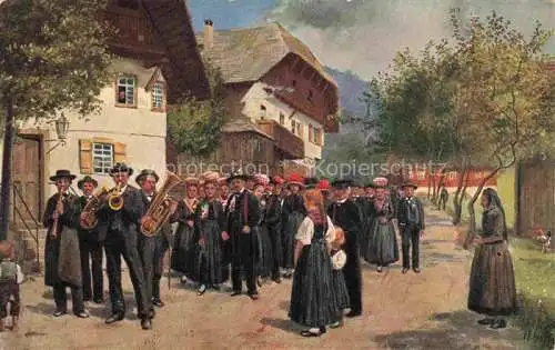 AK / Ansichtskarte  Hoffmann__Heinrich_Kuenstlerkarte_Sueddeutschland_Alsace Hochzeit im Schwarzwald