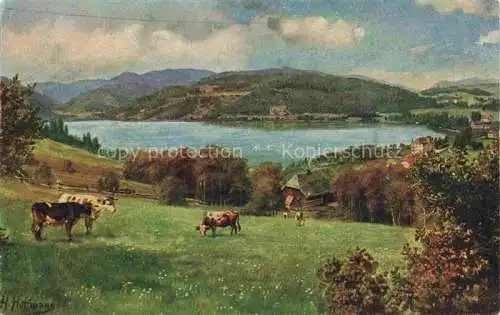 AK / Ansichtskarte  Hoffmann__Heinrich_Kuenstlerkarte_Sueddeutschland_Alsace Titisee mit Feldberg