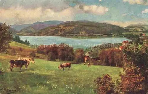 AK / Ansichtskarte  Hoffmann__Heinrich_Kuenstlerkarte_Sueddeutschland_Alsace Titisee mit Feldberg