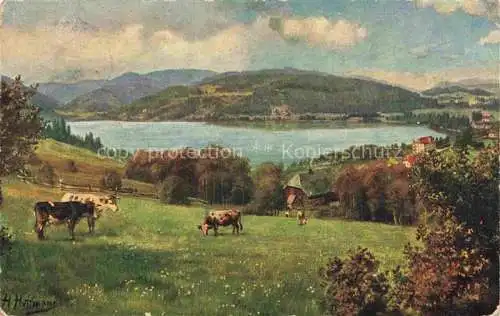 AK / Ansichtskarte  Hoffmann__Heinrich_Kuenstlerkarte_Sueddeutschland_Alsace Titisee mit Feldberg