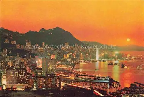 AK / Ansichtskarte  HONGKONG_Hong-Kong_HK Beautiful dusk scene of Victoria