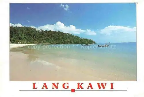 AK / Ansichtskarte  Lang_Kawi_Malaysia_Malaya Fishing boats anchored at Pantai Kok Popular beach areas