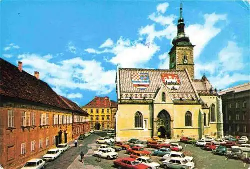 AK / Ansichtskarte  ZAGREB_Agram_Croatia Marktplatz Kirche