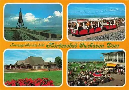 AK / Ansichtskarte  Doese_CUXHAVEN Nordseebad Mole Strandbahn Teilansichteen